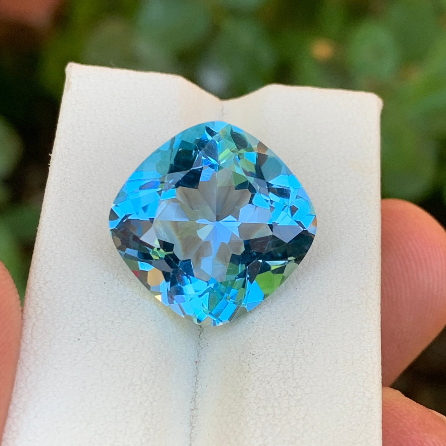 23.30 Carats Natural Swiss Blue Topaz Cushion Shape from Africa Loose Gemstones