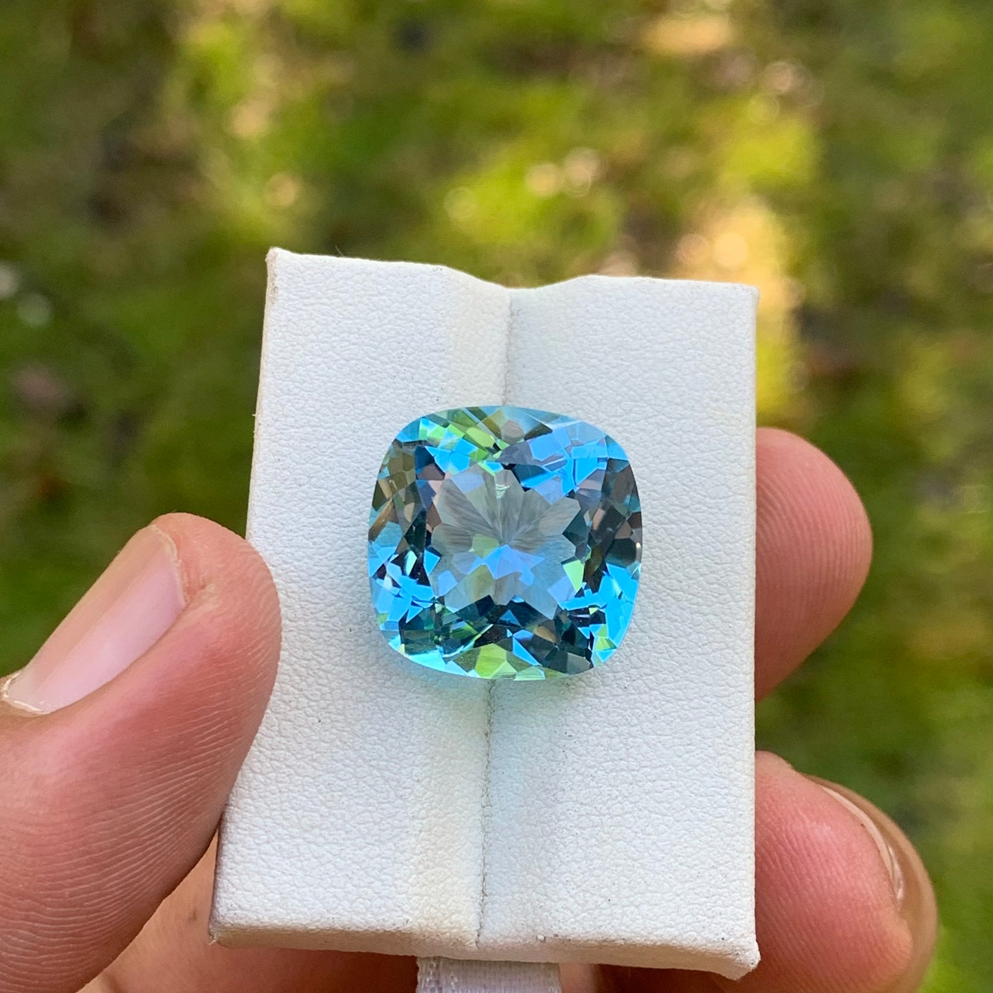 23.30 Carats Natural Swiss Blue Topaz Cushion Shape from Africa Loose Gemstones