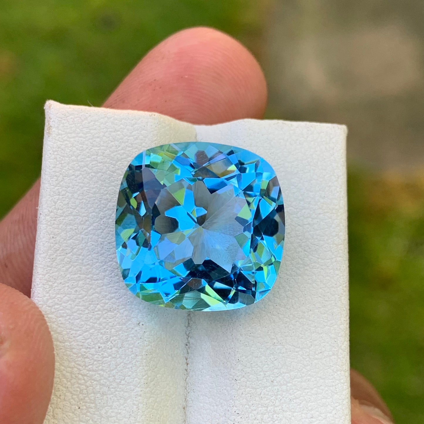 23.30 Carats Natural Swiss Blue Topaz Cushion Shape from Africa Loose Gemstones