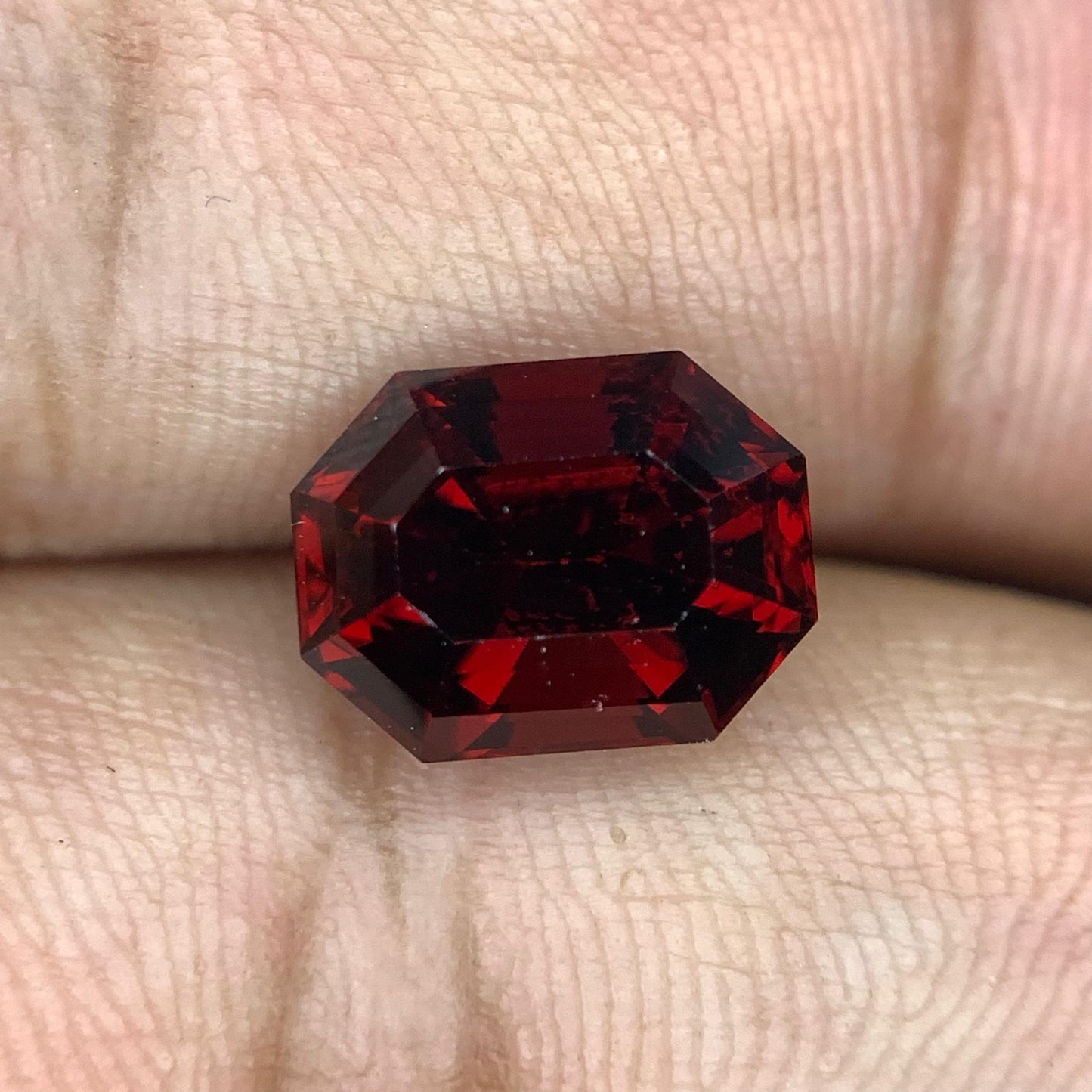 4.40 Cts Beautiful Natural Rhodolite Garnet Emerald Cut Tanzania Loose Gemstones