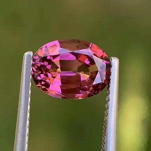 2.2 Cts Eye Clean Natural Oval Shape Pink Garnet Loose Gemstones From Tanzania